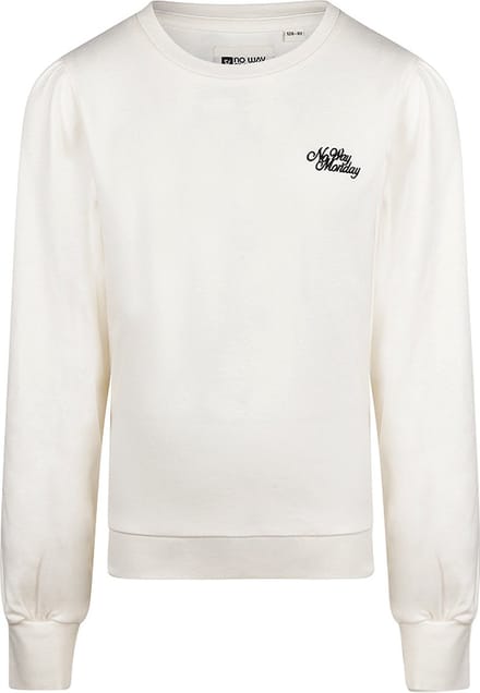 No Way Monday - Meisjes sweater - Offwhite - Maat 152