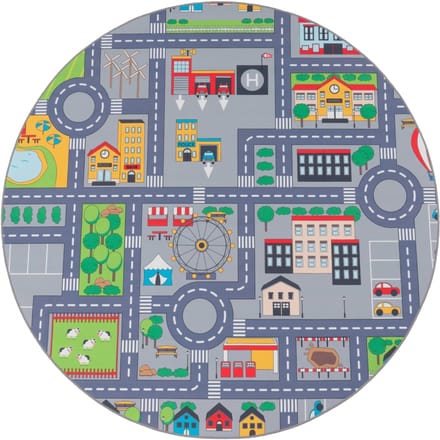 Kindertapijt Bini grijs  200 cm rond