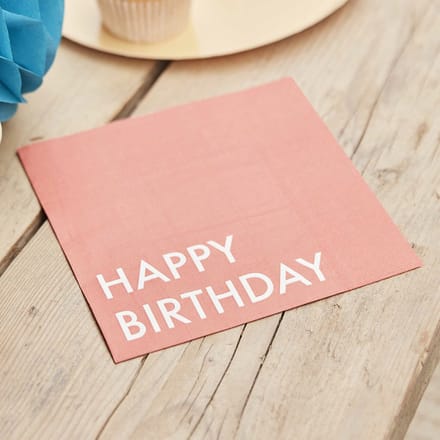 Ginger Ray - Servetten - Brights Happy Birthday - 16 stuks