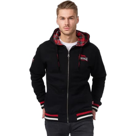 Lonsdale Lancaster hoodie met ritssluiting, normale pasvorm