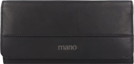 mano Don Romeo Portemonnee RFID Leer 18 cm - Dames - Horizontaal - schwarz