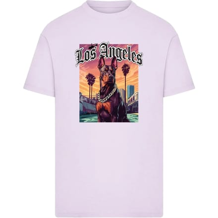 Mister Tee - Los Angeles Dog Heren Tshirt - S - Lila