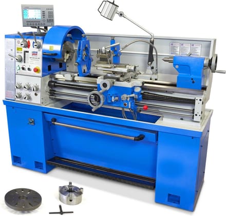 HBM 400 X 1000 Metaaldraaibank Met 3 Assig LCD Digitaal Uitleessysteem