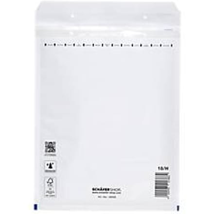Schäfer Shop Pure Luchtkussenenveloppen,270 x 360 mm, wit, 10 stuks