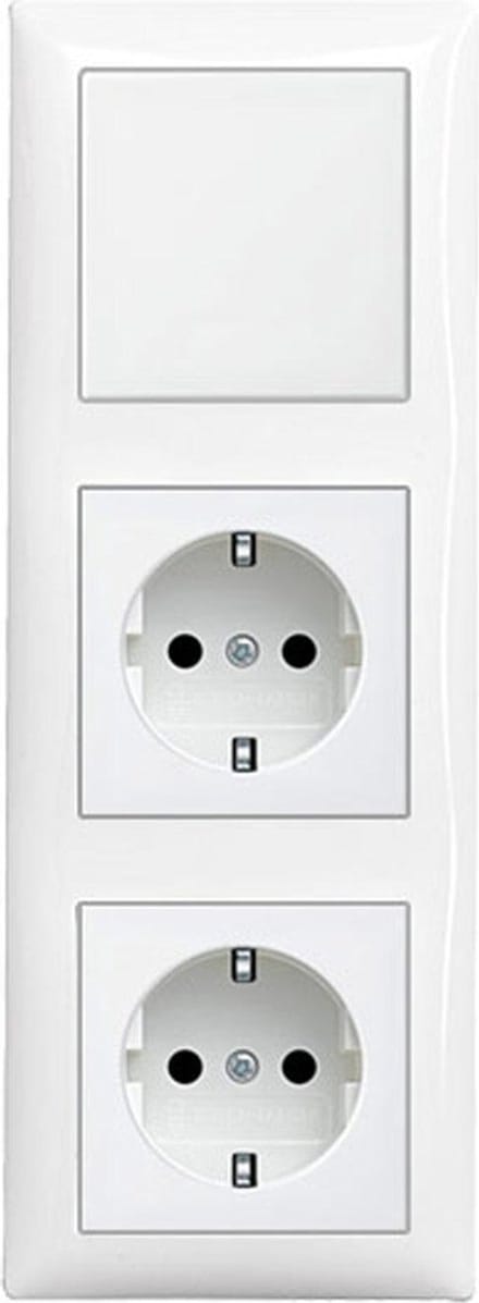 Busch-Jaeger Inbouw Wandcontactdoos 2 x Incl. Schakelaar Set3