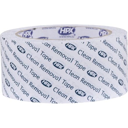 HPX clean removal tape - bevestigen van stucloper - 50 mm x 33 m - wit