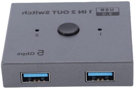 USB 3.0 Switcher - USB Hub Switch - Apparaten Delen - 5 Gbps Hoge Snelheid - 3 Poorts - Zwart
