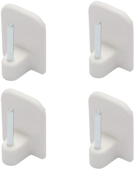 Intensions haken zelfklevend - wit - vitrage - 4 stuks