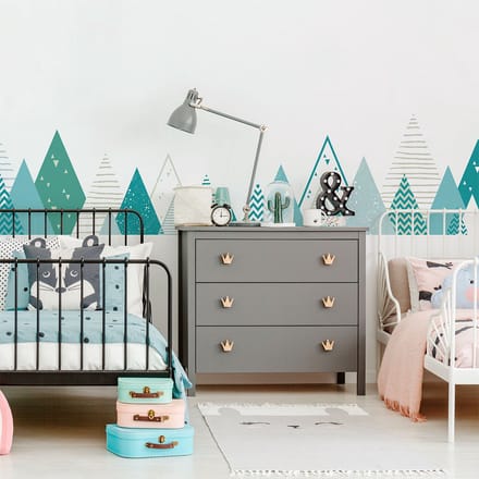 Kinderstickers van Scandinavische bergen, Ritaka, 90 x 155 cm