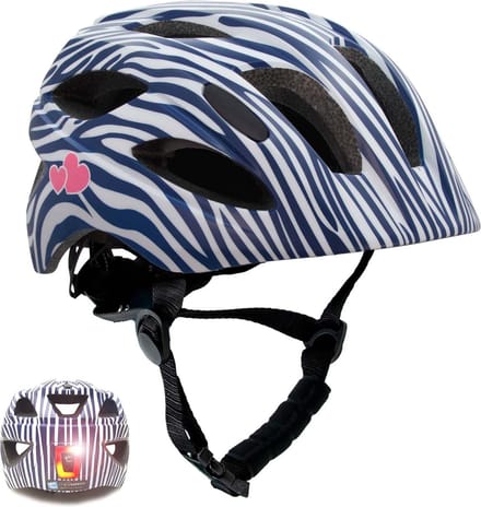 Fietshelm kinderen 6-12 jaar| Witte Strepen| Crazy Safety| EN1078 Certificatie