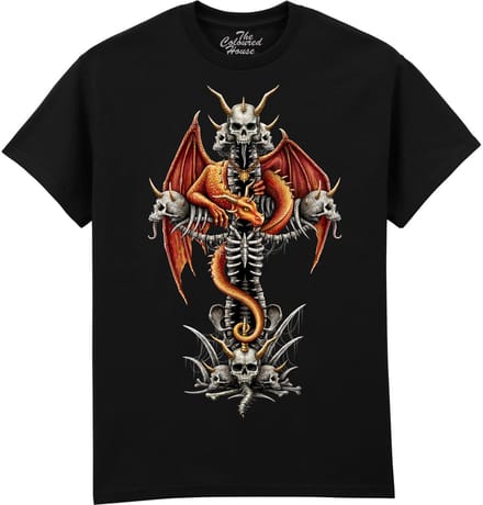 Dragon Skull Cross The Coloured House T-shirt S
