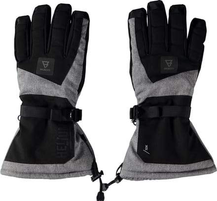 Brunotti - Helium Snow Gloves Heren - Dark Grey Melee - Wintersport Ski Handschoenen - Touchscreen - Waterproof - S