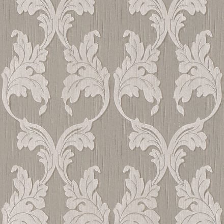 Textiel look behang Profhome 956286-GU textiel behang gestructureerd in textiel look mat grijs beige 5,33 m2