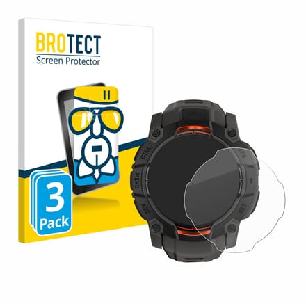 Screenprotector 3 Stuks voor Garmin Instinct 3 Solar (45 mm) Beschermglas transparant