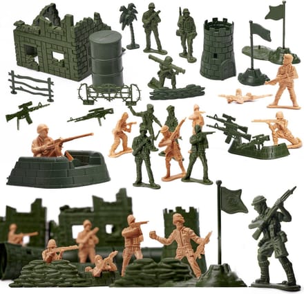 Speelgoed Soldaten Set – Militaire Basis, 114 stuks