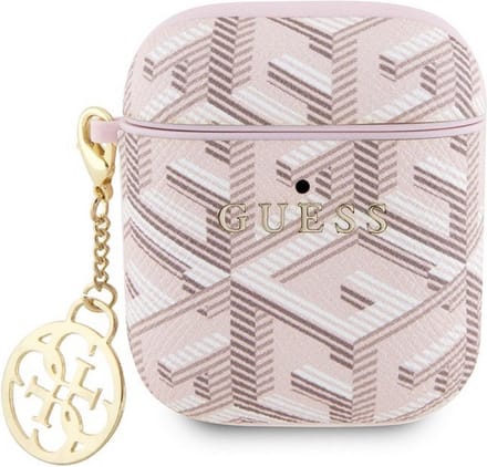 Guess Charm G-Cube Case voor Apple Airpods 1 & 2 - Roze