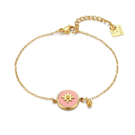Twice As Nice Armband in edelstaal, ster Goudkleurig 16cm+3cm