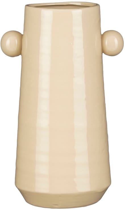 Mica Decorations Melle Vaas - Beige - Trendy met Speelse Strepen