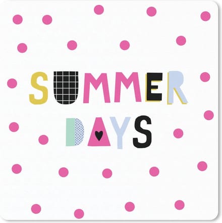Muismat 20x20 cm - Mousepad Zomer - Quote - Stippen - Muismatten