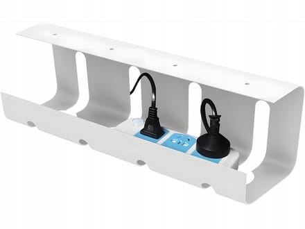 Kabelorganizer - Kabelgoot Onder Bureau - Metaal - Wit - 40x11x10 cm - Incl. Montageset