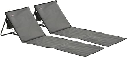 ZYLARO Strandmat Opvouwbaar - Set van 2 - Strandstoel Verstelbaar - Grijs