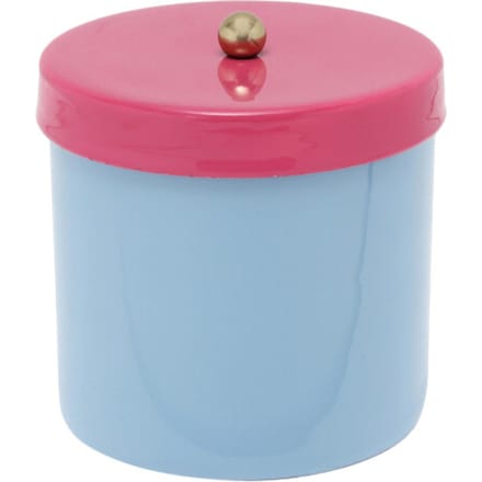Present Time - Storage Jar Double Funky Small - Soft blue & bright pink