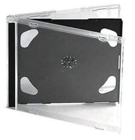 Dailygoody - CD/DVD Opbergdozen - Dubbel - Professionele kwaliteit - 10-pack - Geschikt voor 2 discs - Met zwarte lade
