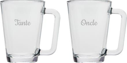 Theeglas gegraveerd - 26cl - Tante & Oncle