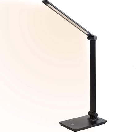 Bureaulamp LED - Zwart - Modern - 370 lumen (Perfect Werk/Daglicht)