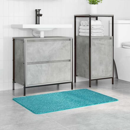 vidaXL - Antislip - Badmat - Turquoise - 60 - x - 90 - cm - PP