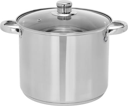 Infinity Goods Soeppan - Glazen Deksel - 9L - 24 CM - Inductie En Gas - Vaatwasserbestendig - RVS