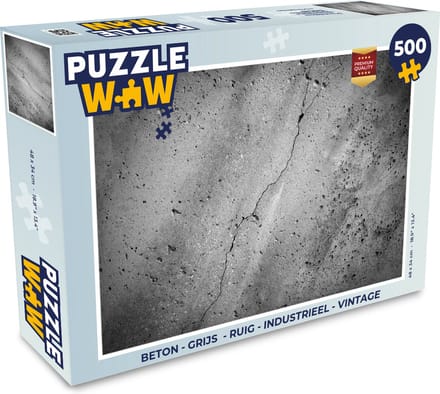 Puzzel Beton - Grijs - Ruig - Industrieel - Vintage - Legpuzzel - Puzzel 500 stukjes