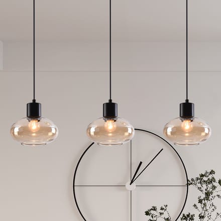 LumenXL - Hanglamp Vere - amber glas, 3-lichts