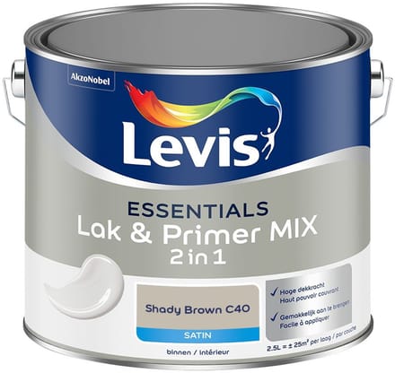 Levis - Essentials Lak & Primer Mix - Shady Brown C40 - Mengverf - 2,5 L