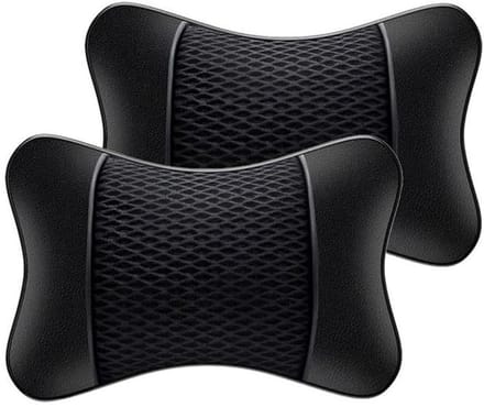 Hoofdsteunkussens Set - Neksteunen Auto - Comfortabel Rijden - Ergonomisch Ontwerp - 2 Stuks - Zwart