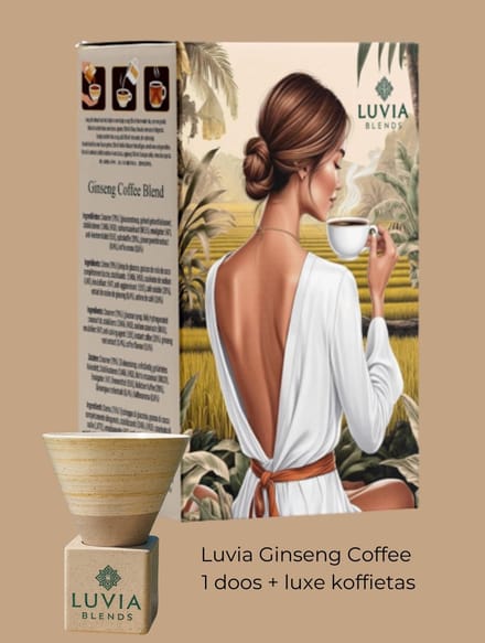 Ginseng coffee - Luvia Blends - 1 doos met luxe koffietas