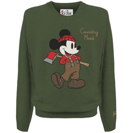 hoodie man mc2 heilige Barth - reiger licht mickey hout 52 patch - groen
