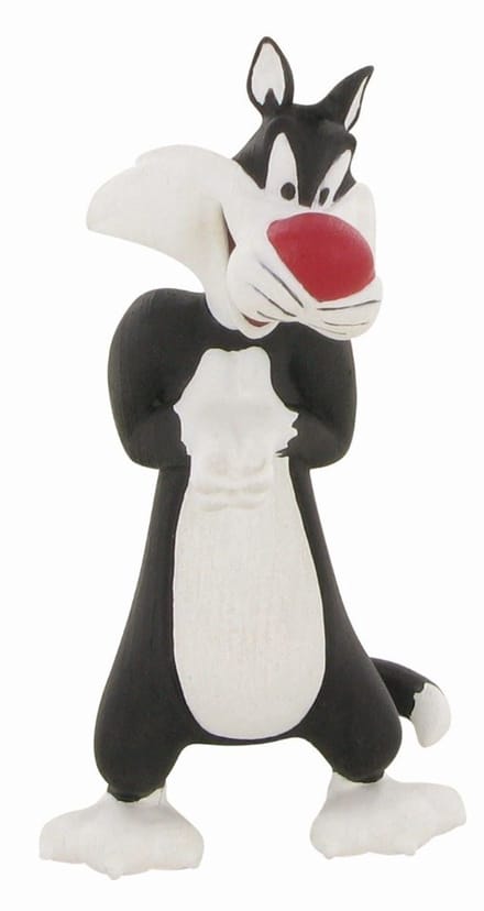 Comansi Speelfiguur Looney Tunes: Sylvester 9 Cm Zwart/wit