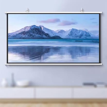 Projectiescherm - Beeldscherm Rolbaar - Film Avond - Kreukvrij - 60 Inch - Mat Wit