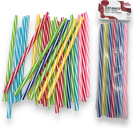 Plastic rietjes (Herbruikbaar) - Set van 10 stuks - Mix