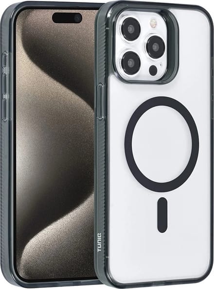 Back cover case - Magsafe silicone Hoesje Geschikt voor: iPhone 15 Pro Max - Zwart