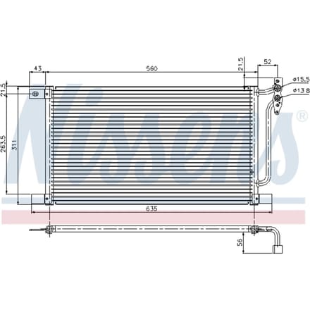 Condensator, airconditioning NISSENS 94527