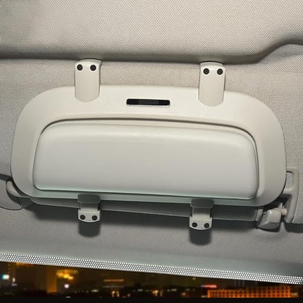 Zonnebrilhouder Auto - Brillendoos Organizer - Veilig Opbergen - Universele Pasvorm - Niet gespecificeerd - Grijs