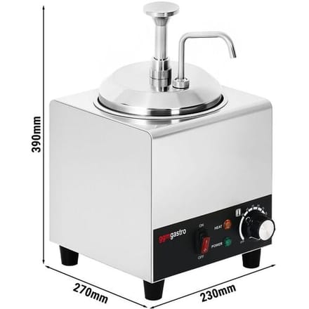 GGM Gastro Beheizter Saucenspender - 600 Watt - 2 Liter - inkl. Einsatz