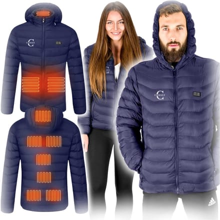 Conseé - Verwarmde Jas - USB - Granietblauw - Unisex - XL