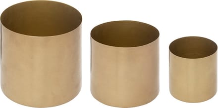 Atmosphera Set van 3 bloempotten Ø10/12/14cm - Goud