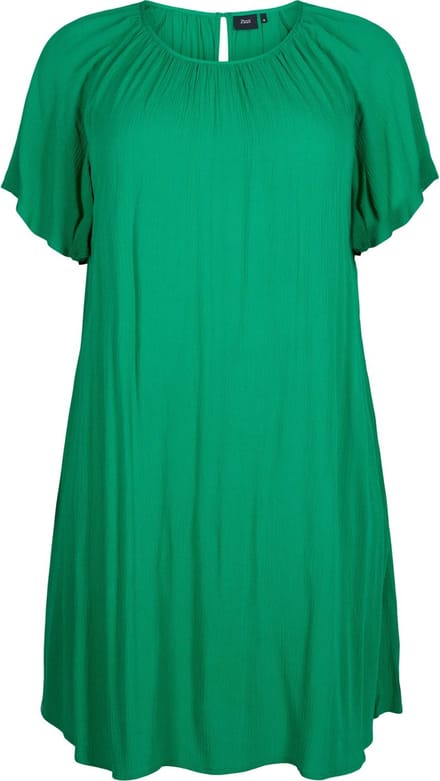 ZIZZI EROSE, S/S, ABK DRESS Dames Jurk - Green - Maat M (46-48)