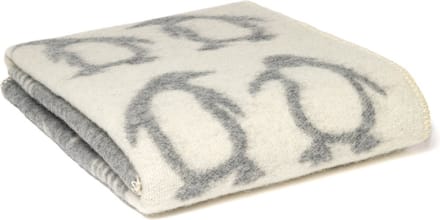 WOOOL Wollen Kinderdeken - PENGUIN (Grijs) - 130x90 - Ledikant