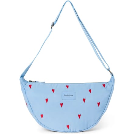 Studio Noos puffy fanny pack blue hearts