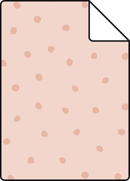 Proefstaal ESTAhome behang stippen roze - 26.5 x 21 cm - 139723-S